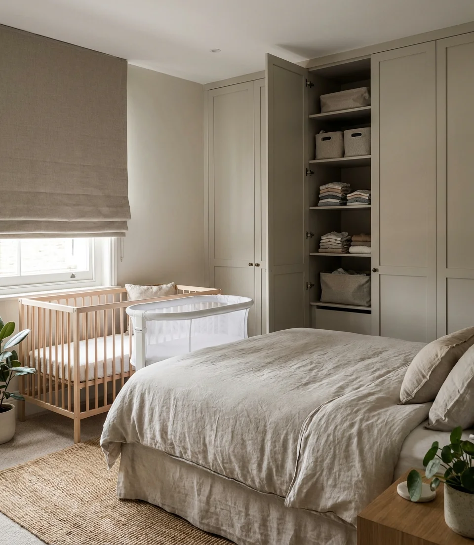 Baby-Friendly Small Bedroom for New Parent Couples 2