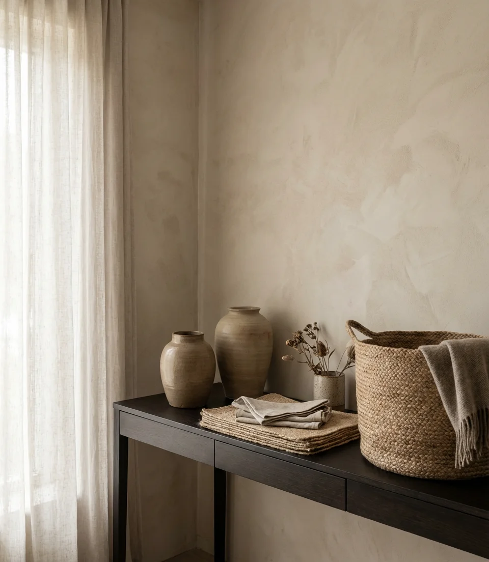 Beige Walls with Dark Wood Furniture 2