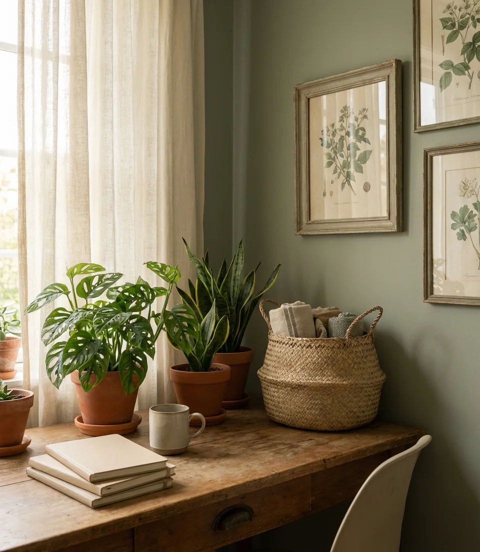 Biophilic Green Office with Living Wall Elements 2