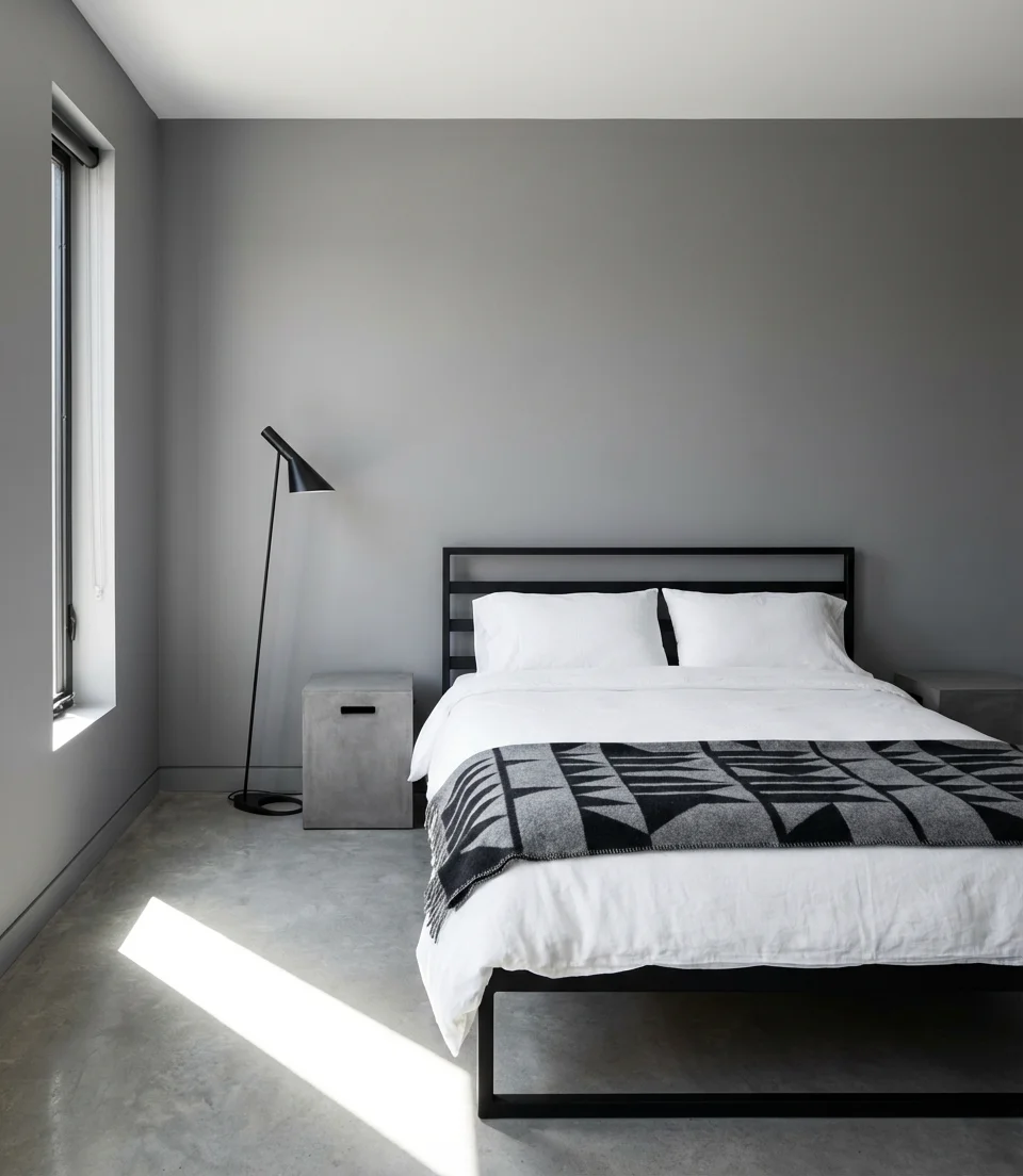 Black and Gray Minimalist Bedroom 1