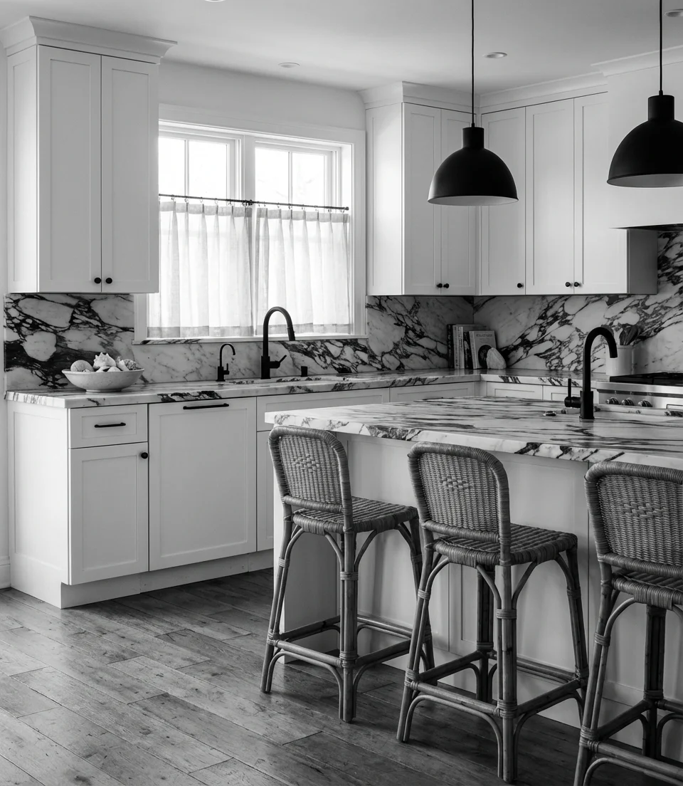 Black and White Coastal Graphic Statement 1