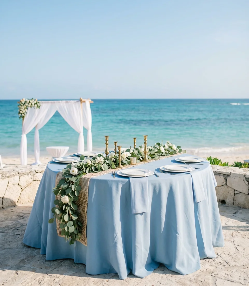Blue Coastal Table Linens 1