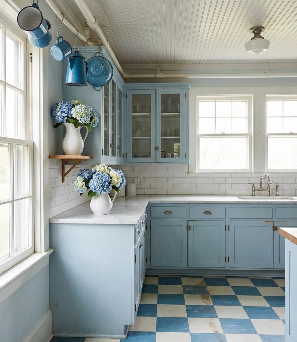 Blue and White Cottagecore with Delft-Inspired Patterns 2