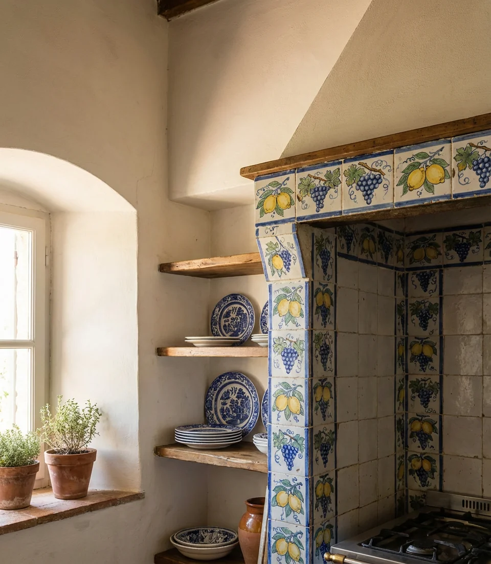 Blue and White Italian Coastal Kitchen 2