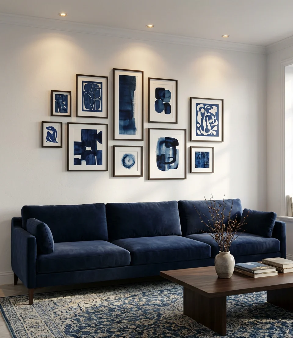 Bold Blue Wall Decor Ideas Gallery 2