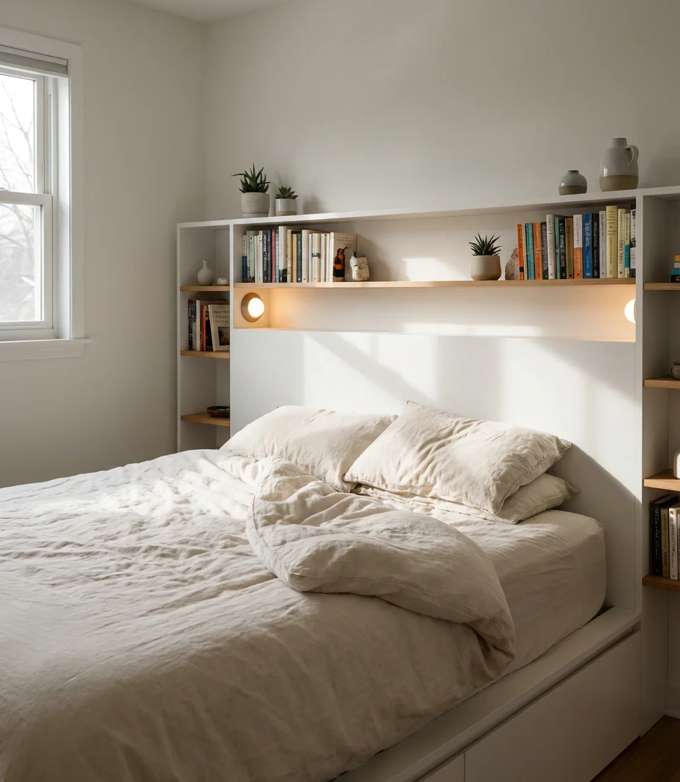 Built-In Storage Headboard 1