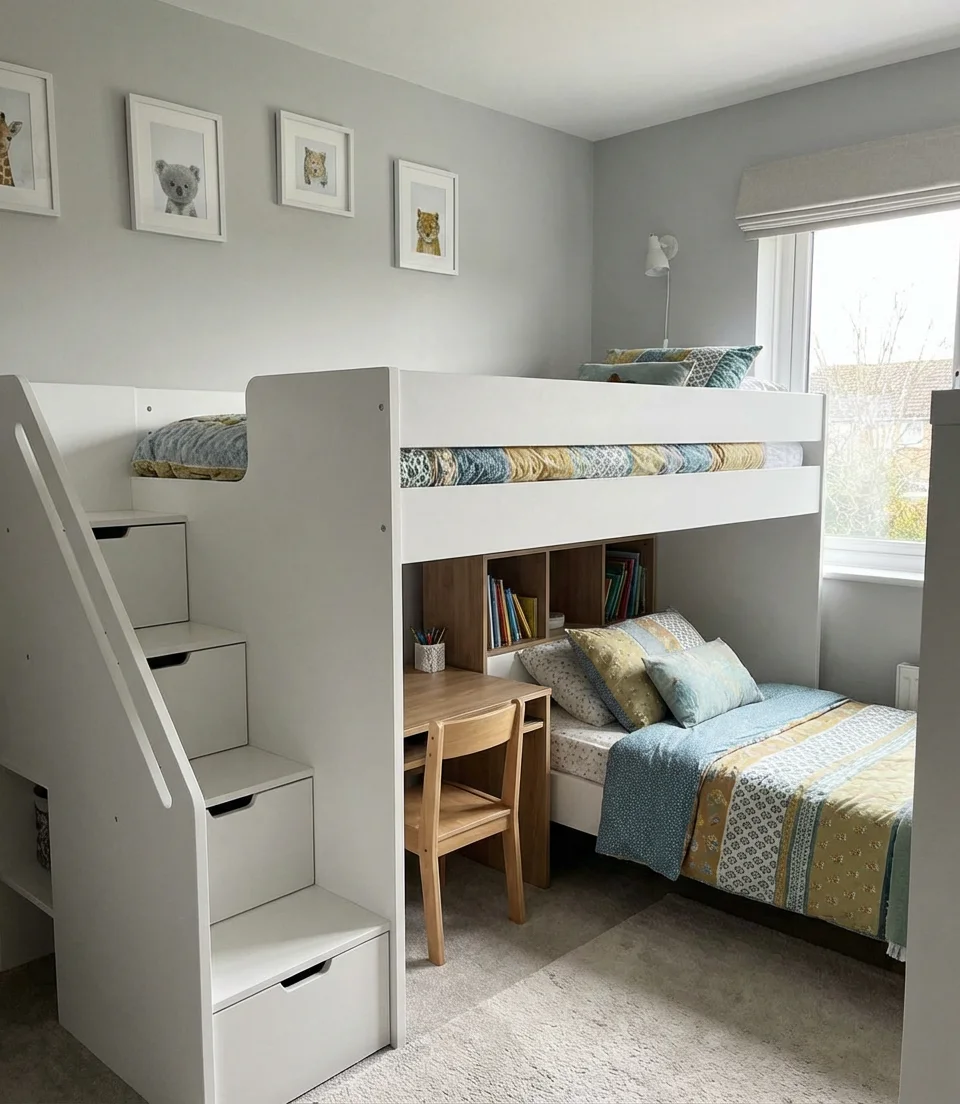 Bunk Bed Setup for Kids or Guests 1