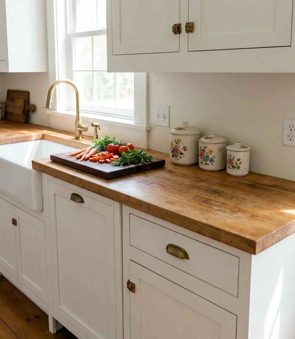 Butcher Block Countertops with Lived-In Patina 1