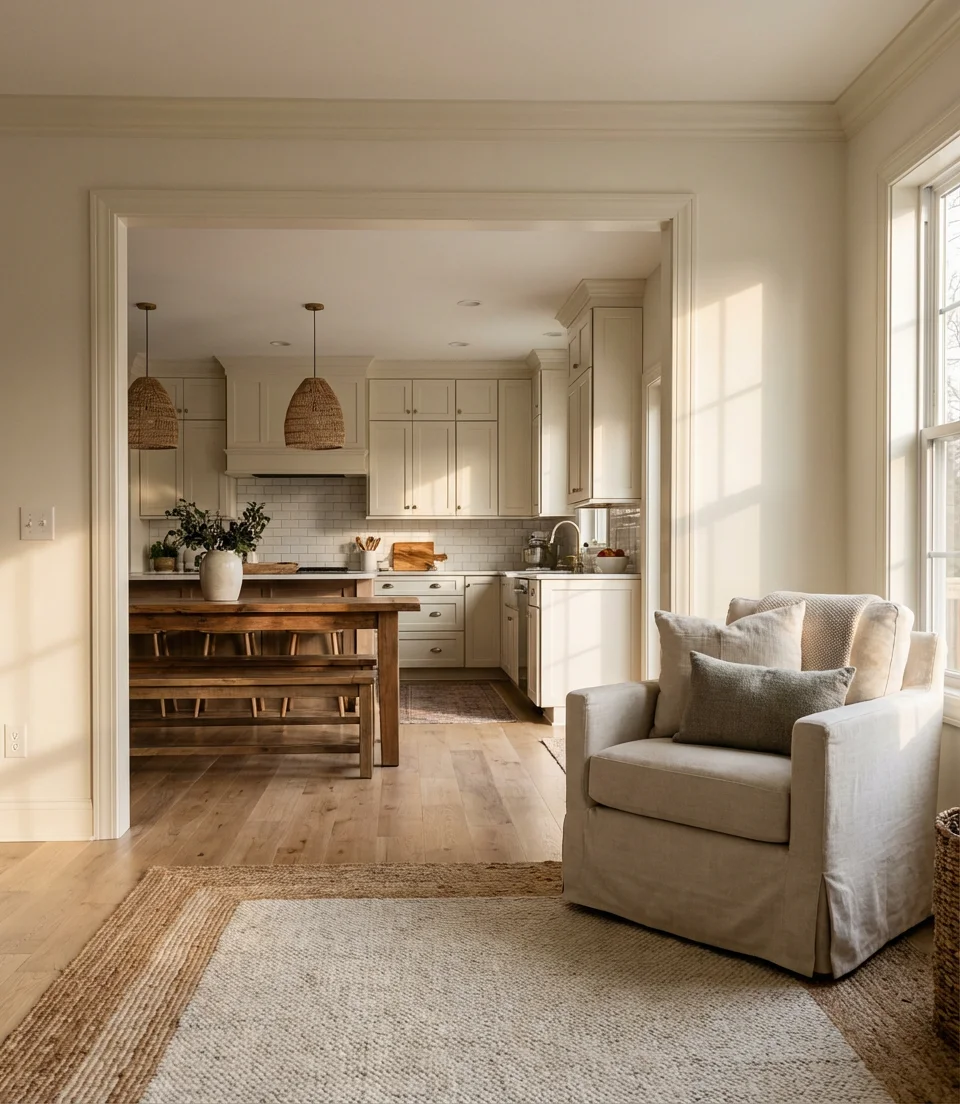 Cased Opening Between Kitchen and Living Room 2