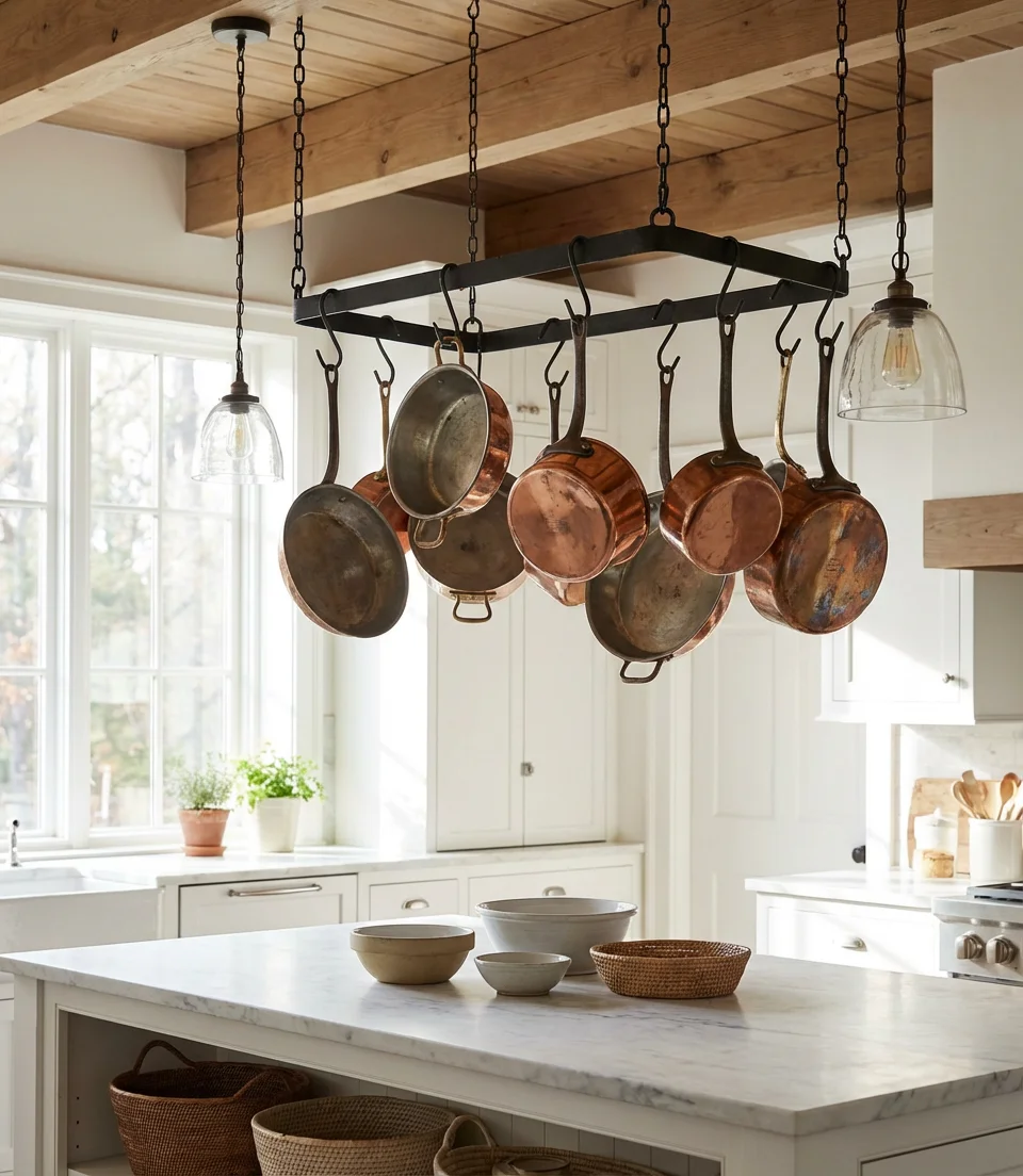 Ceiling-Mounted Pot Rack 1