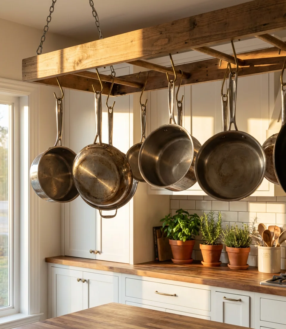 Ceiling-Mounted Pot Rack 2