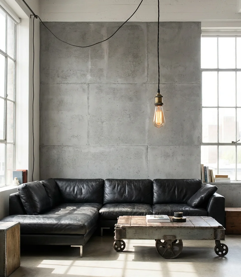 Cement Board Panels in Industrial Gray 1