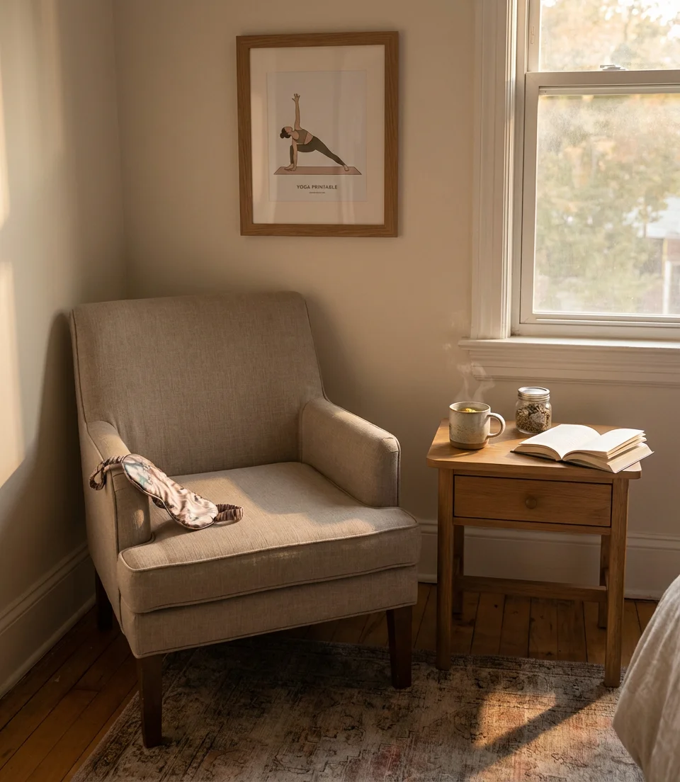 Chair Yoga Printable for Evening Wind-Down 2