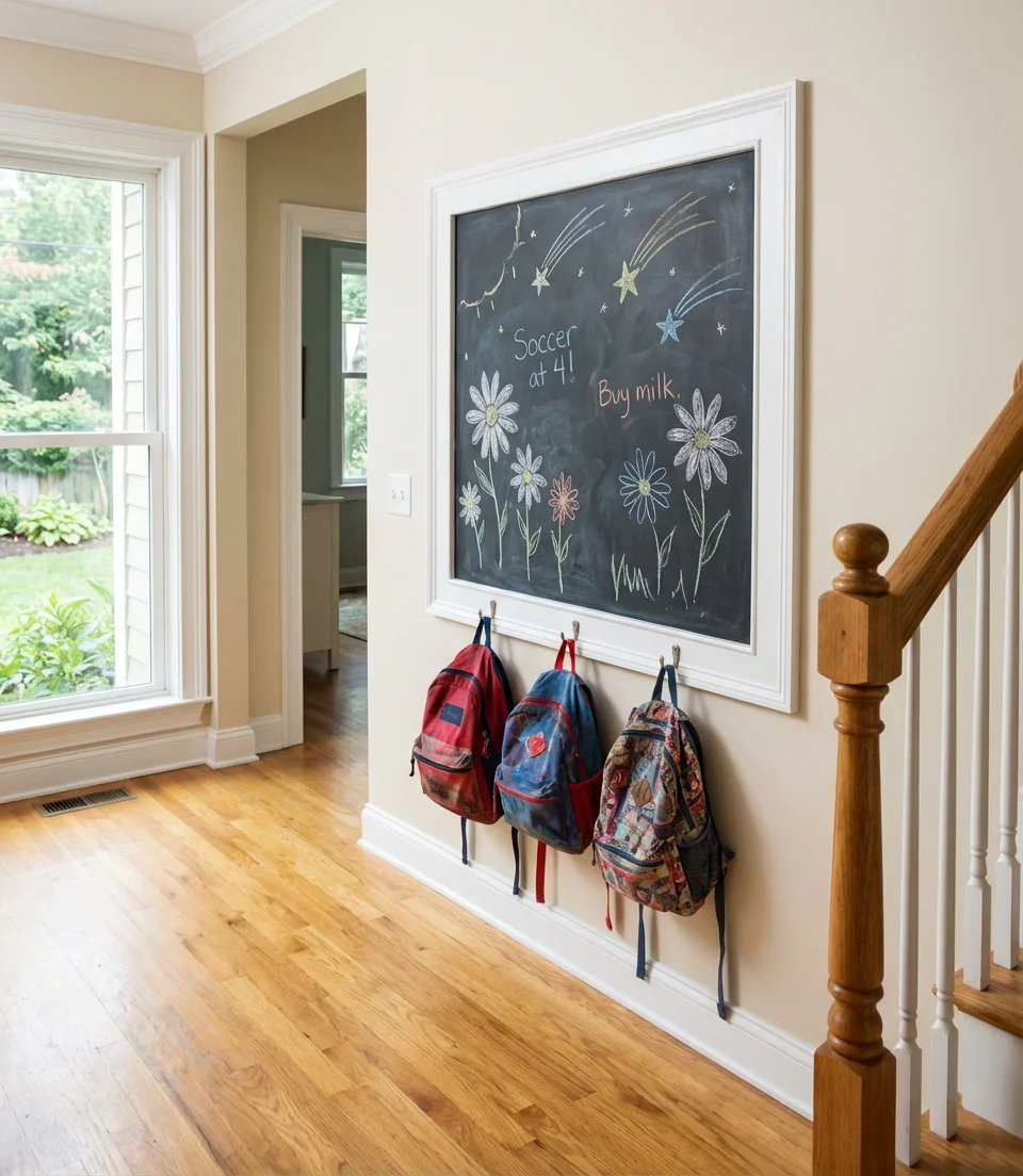 Chalkboard Wall for a School or Family Hallway 1