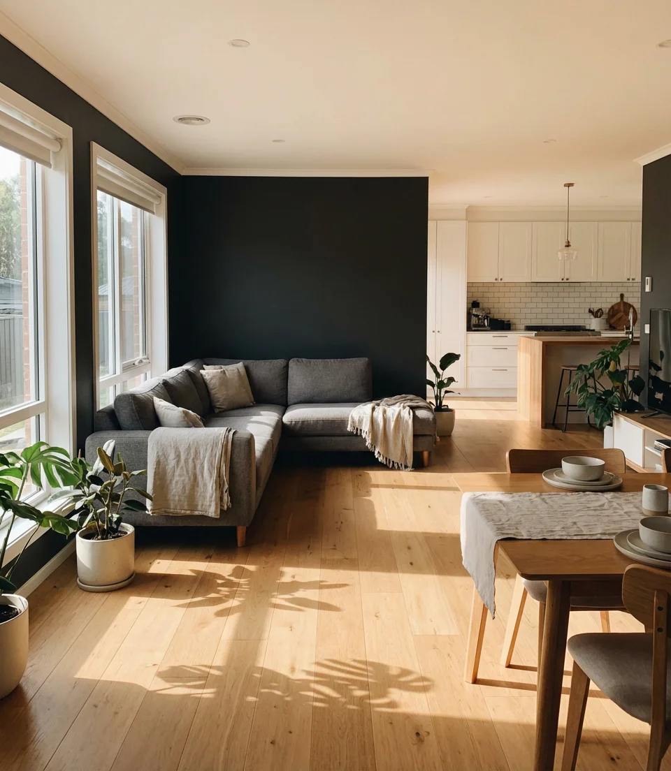 Charcoal Accent in Open-Concept Spaces 1