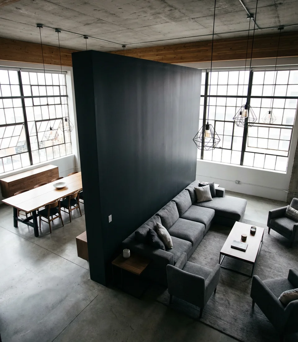 Charcoal Accent in Open-Concept Spaces 2