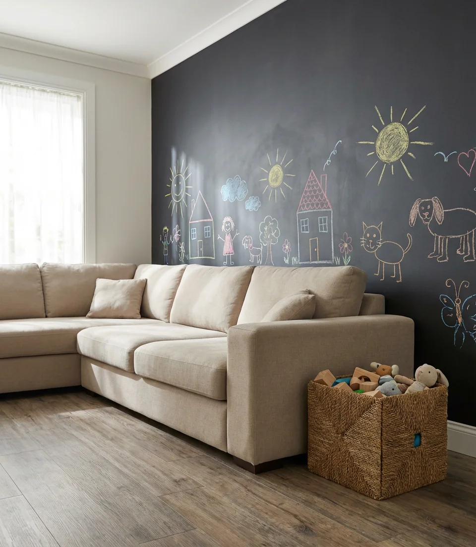 Charcoal Chalkboard Paint for a Family-Friendly Space 1