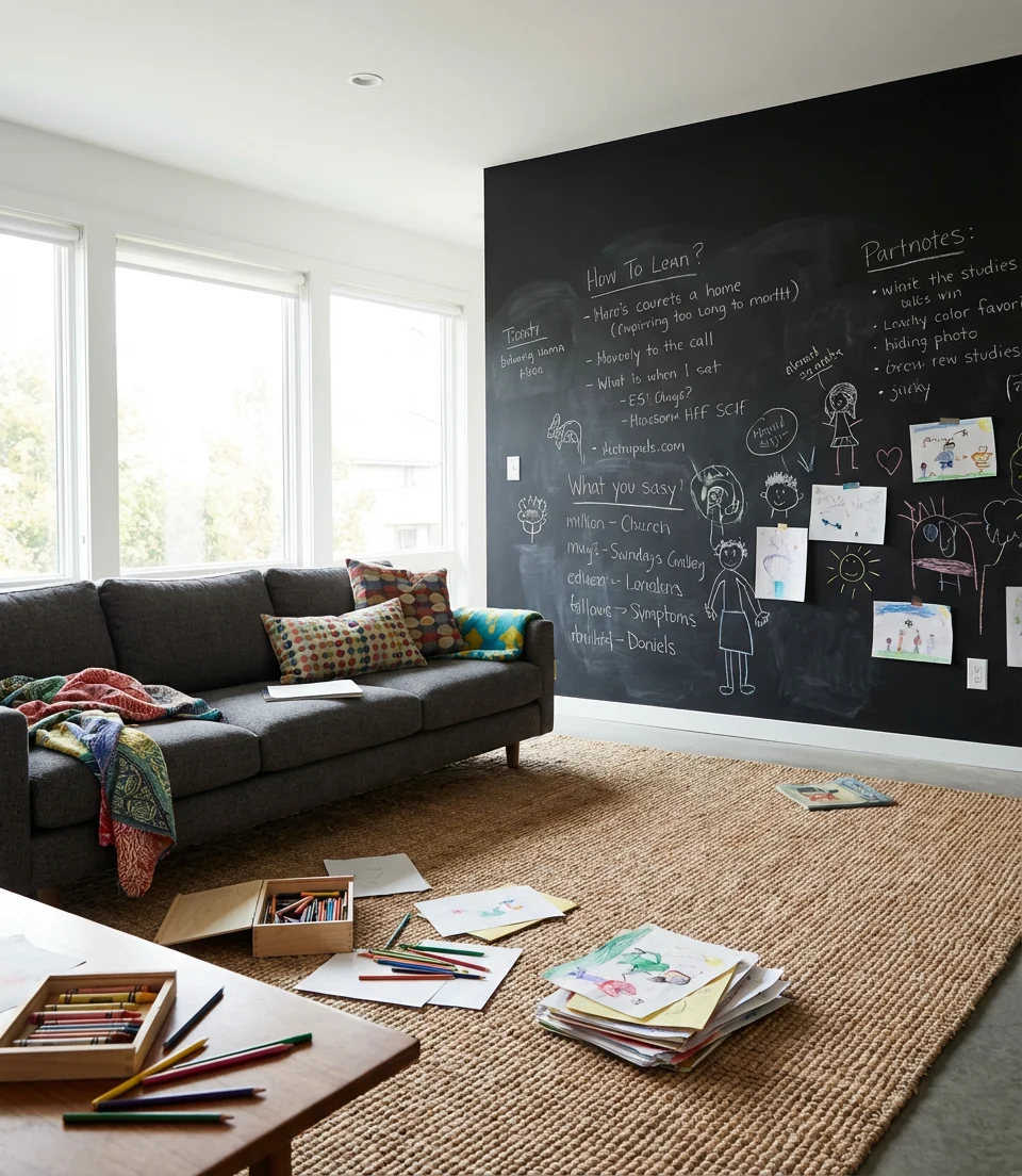Charcoal Chalkboard Paint for a Family-Friendly Space 2