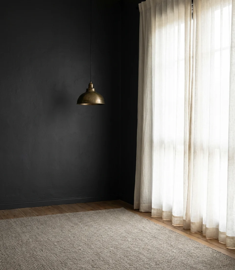 Charcoal Gray with Brass Lighting 2