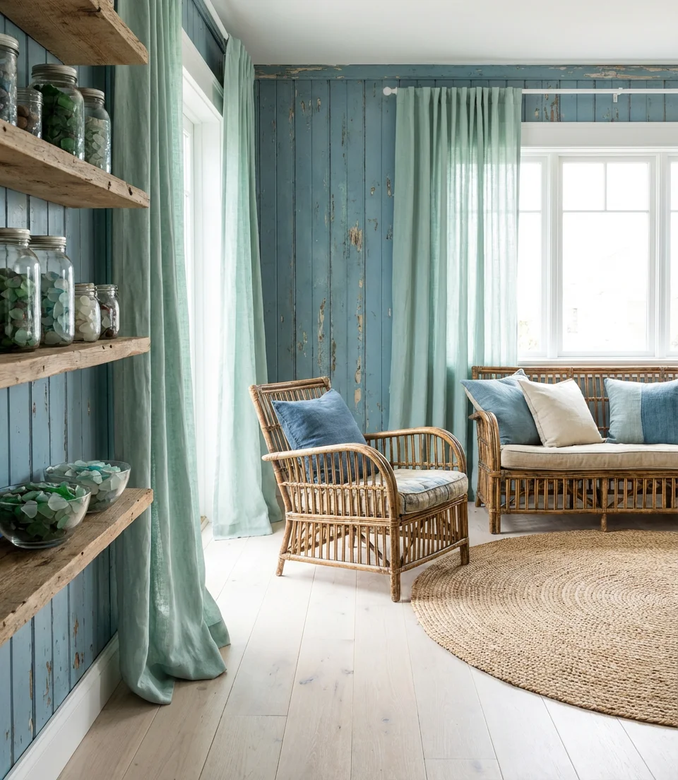 Coastal Blue and Green Layered Retreat 1