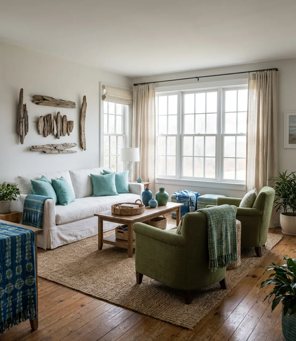 Coastal Blue and Green Layered Retreat 2