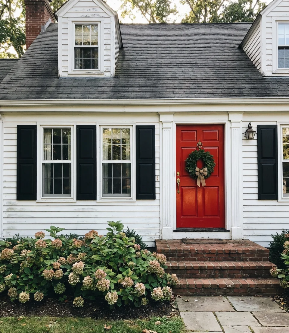 Colonial Red Door Accent 1