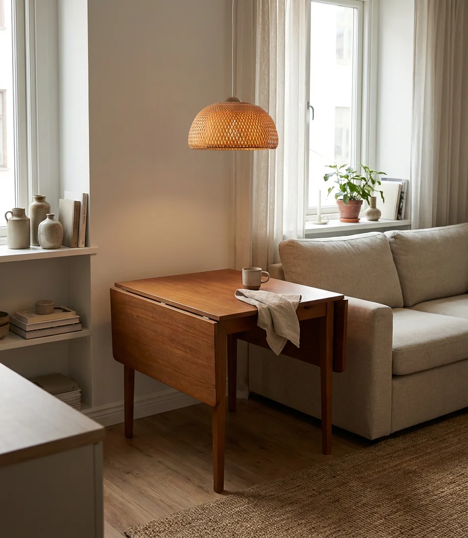 Compact Dining Area with Foldable Table 2