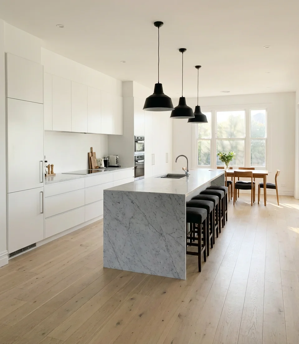 Contemporary Open Kitchen with Dining Integration 1