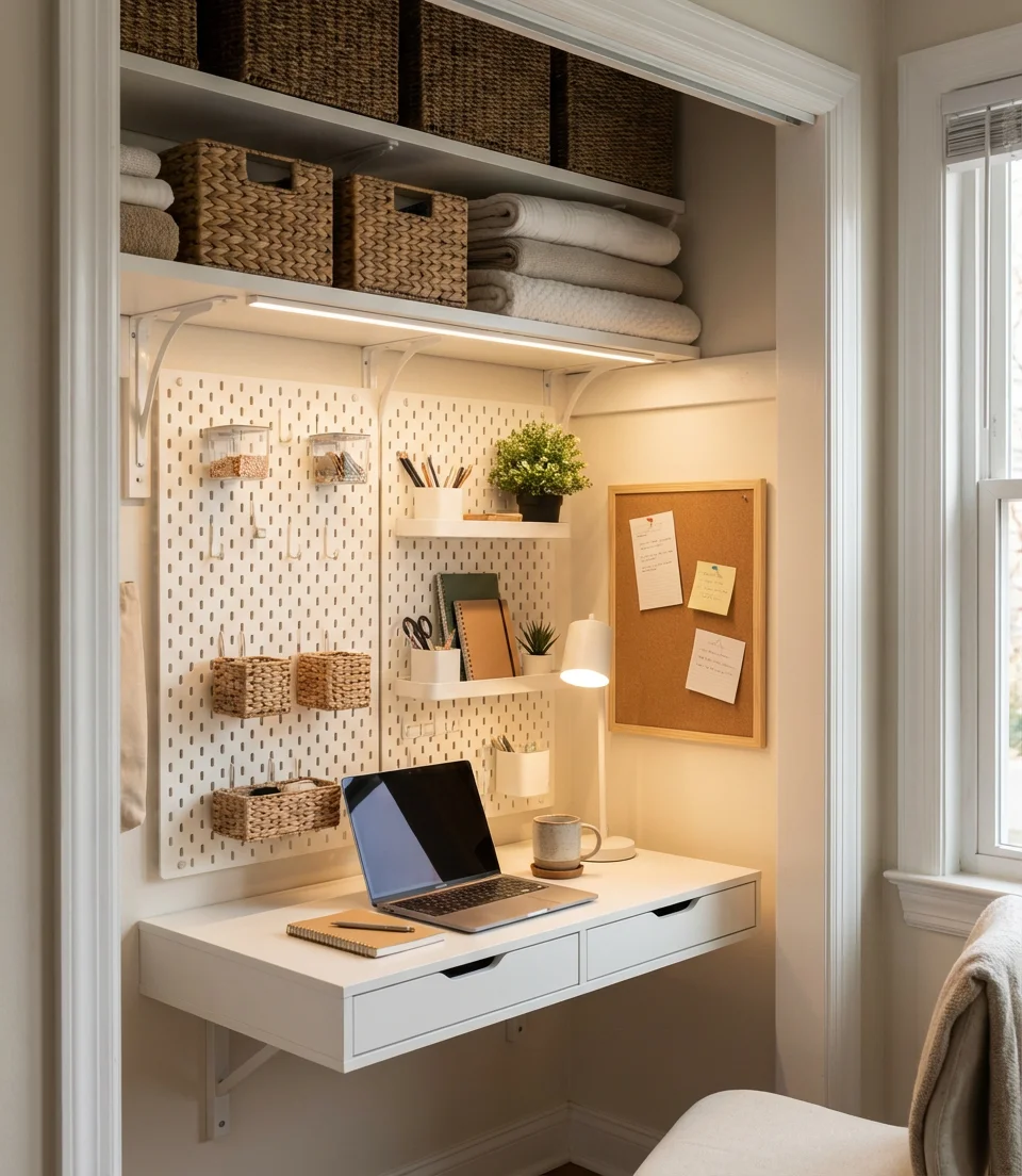 Converted Closet Office for Ultra-Compact Solutions 2