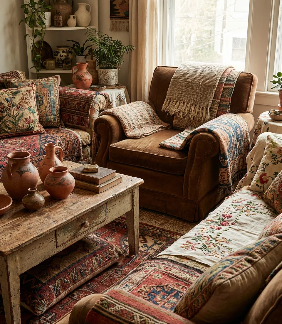 Cozy Brown Maximalist Layers 2