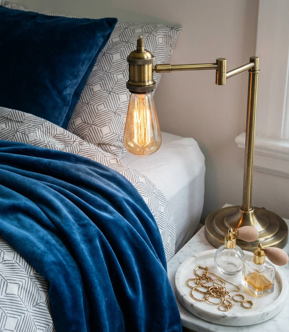 Cozy Elegant Velvet and Brass Accents 2