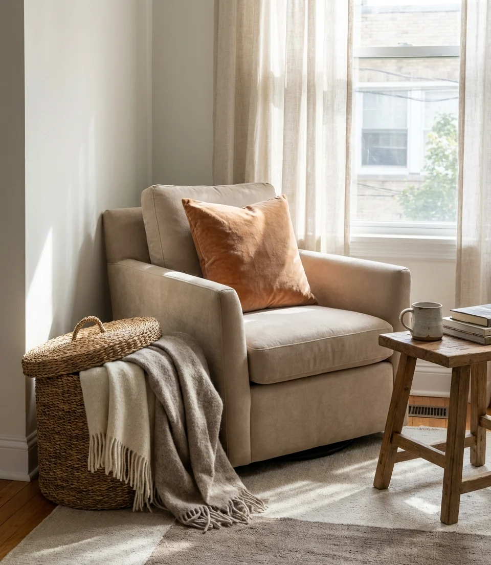 Cozy Reading Nook with Layered Textiles 2