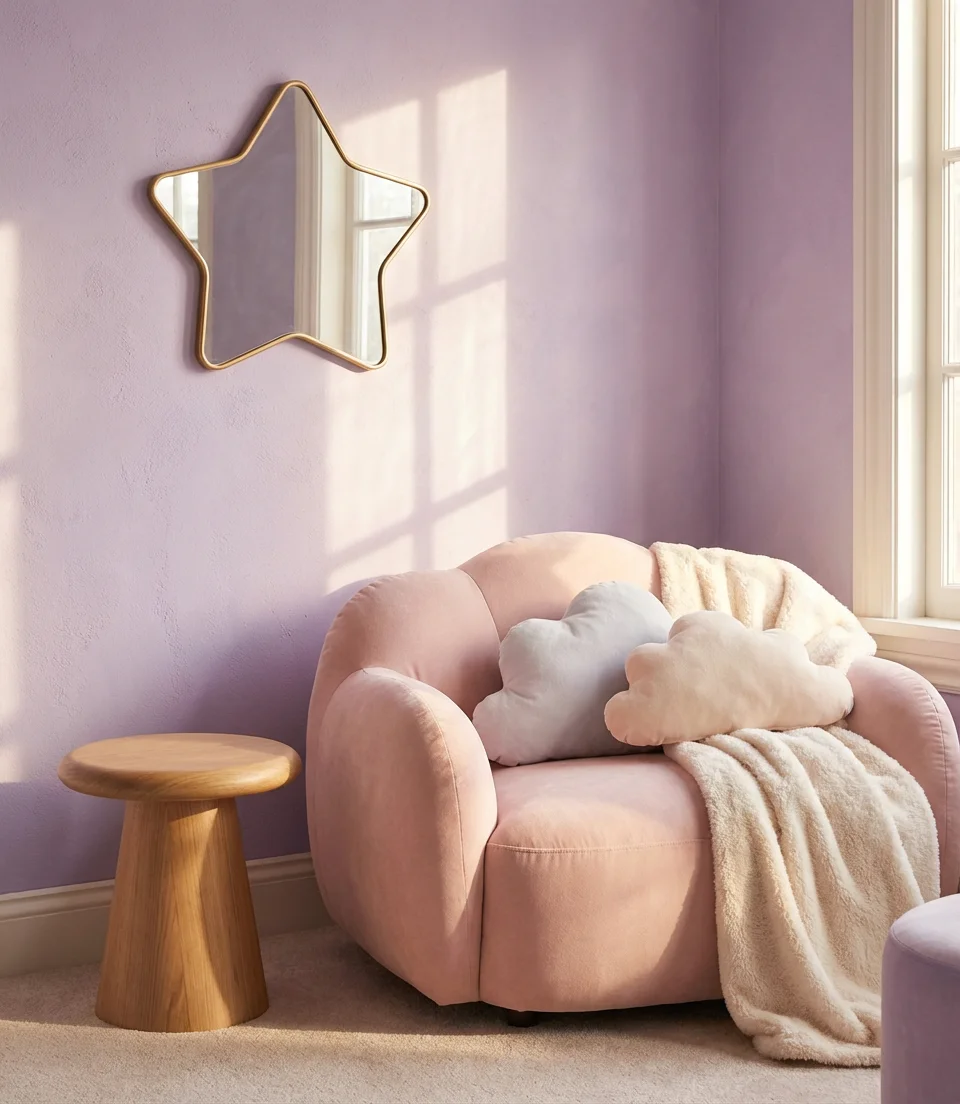 Cute Pastel Living Room for a Playful Vibe 2