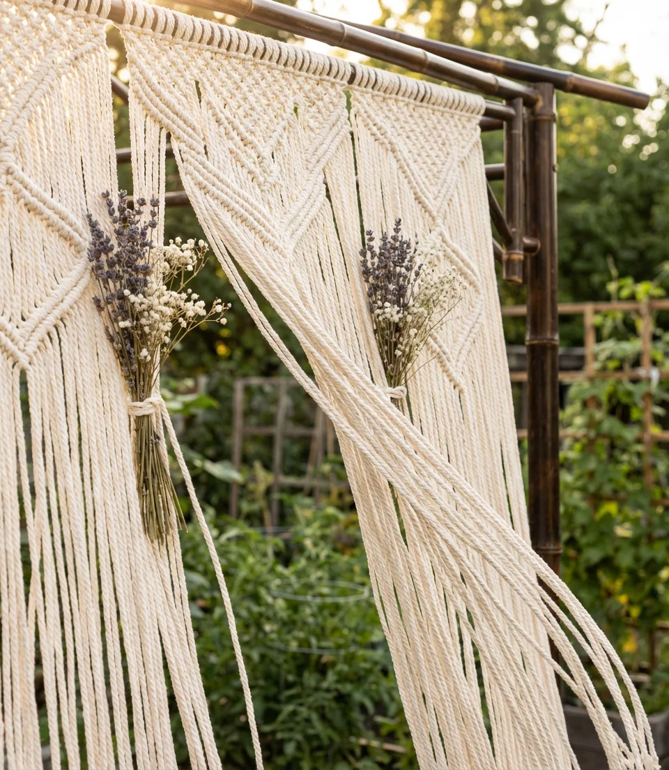 DIY Macramé Ceremony Arch 2