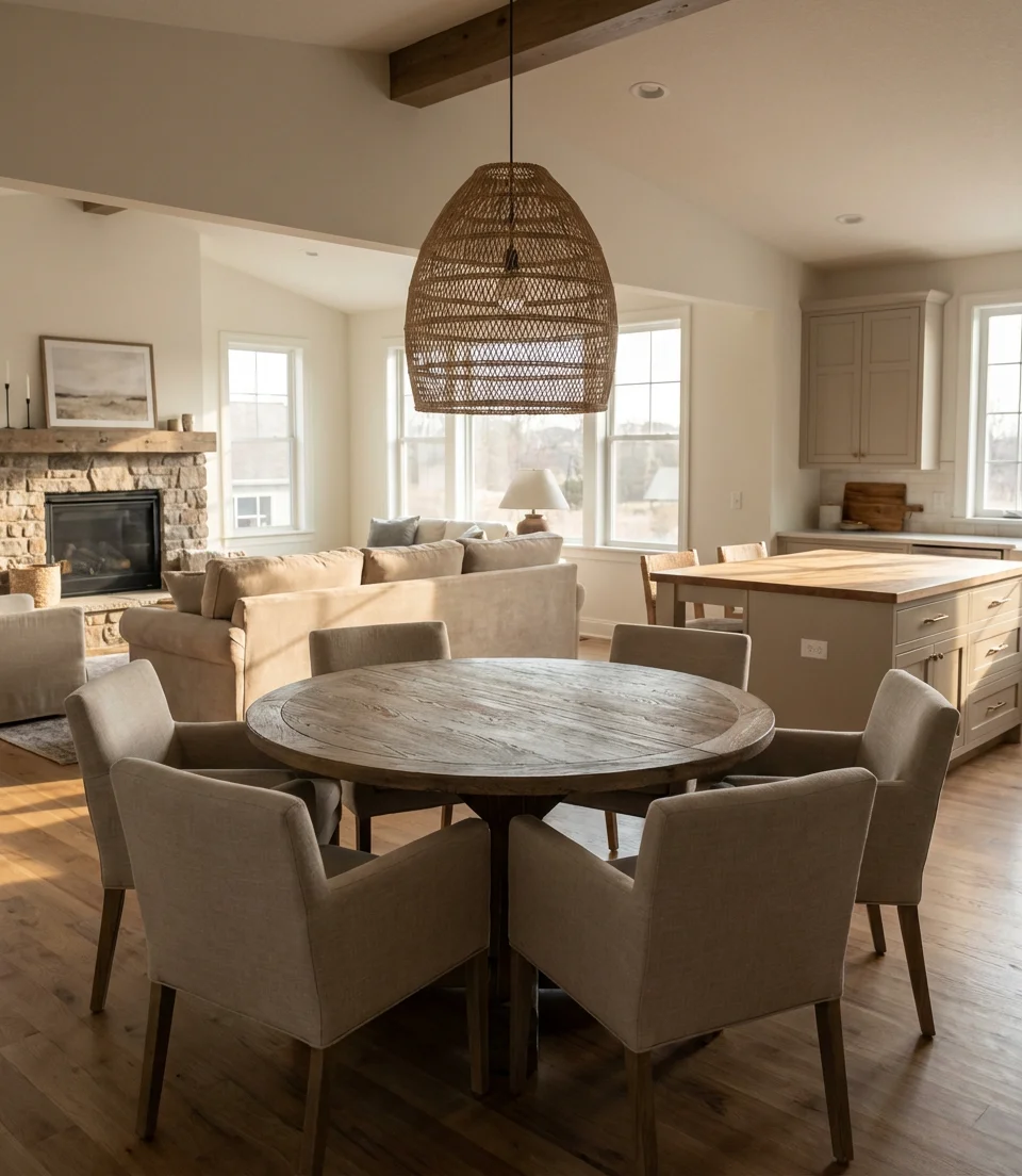 Dining Room Integrated Into Open Kitchen Living Plan 1