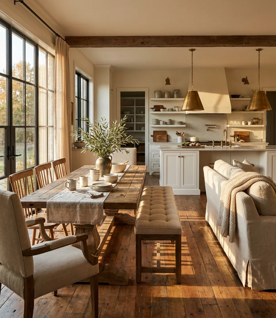 Dining Room Integrated Into Open Kitchen Living Plan 2