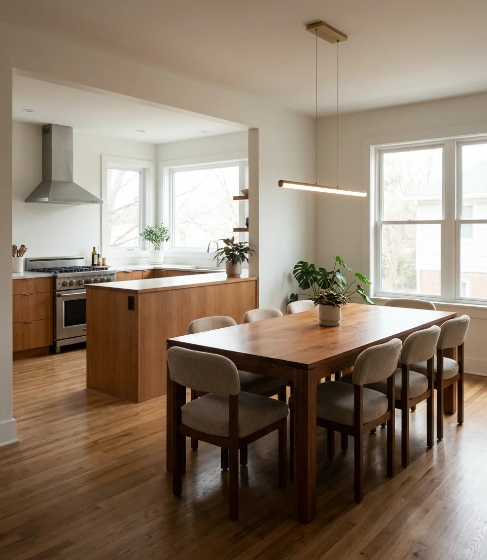 Dining Room Plans for Seamless Kitchen Integration 1