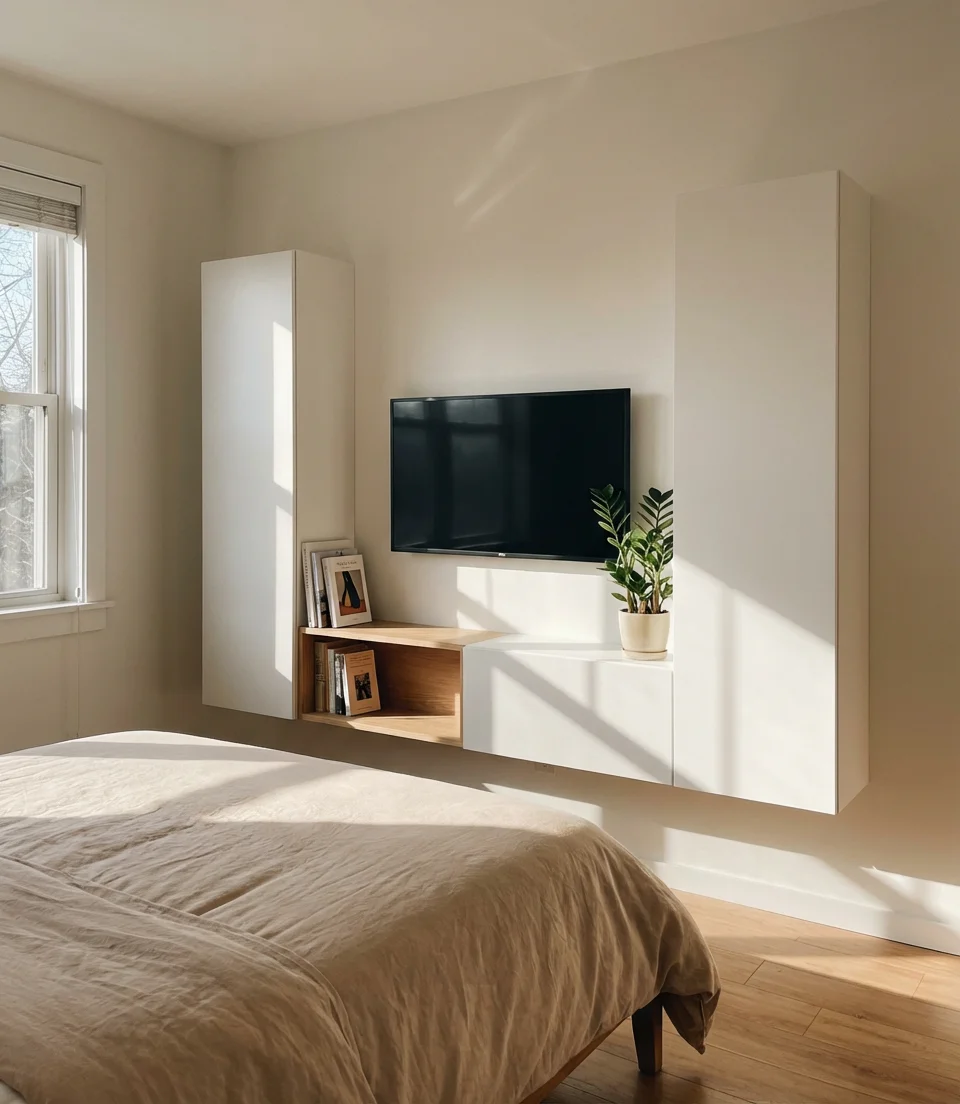 Dual-Purpose TV Console and Storage Wall 1