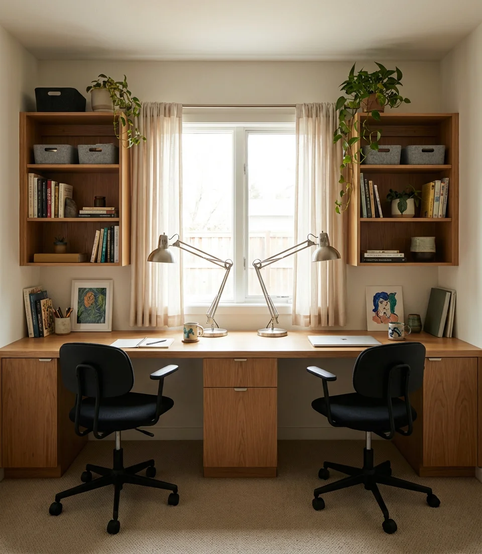 Dual Workstation Office for Shared Spaces 1