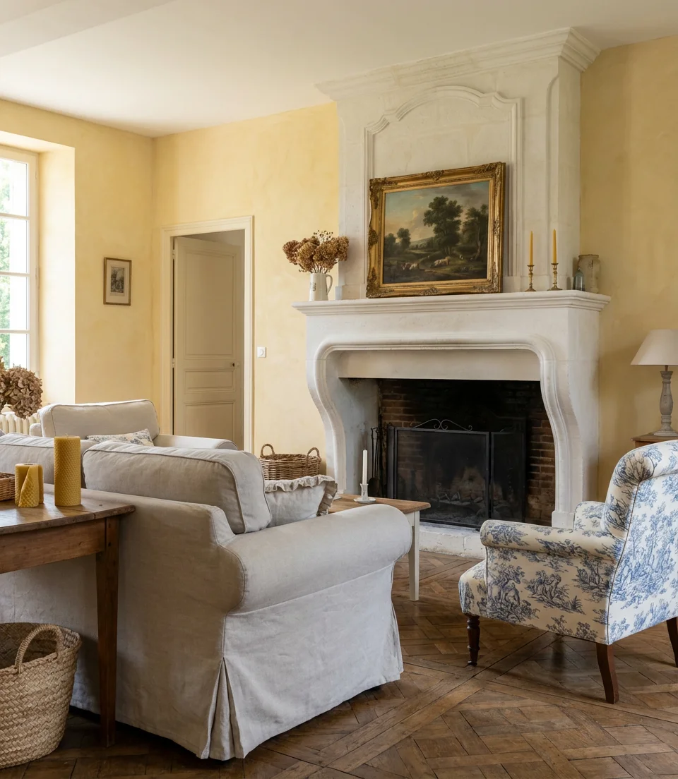 Elegant-French-Country Living Room 1