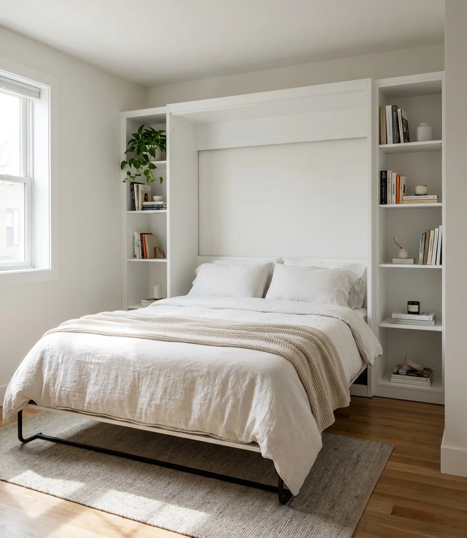 Extremely Tiny Room with Murphy Bed 1