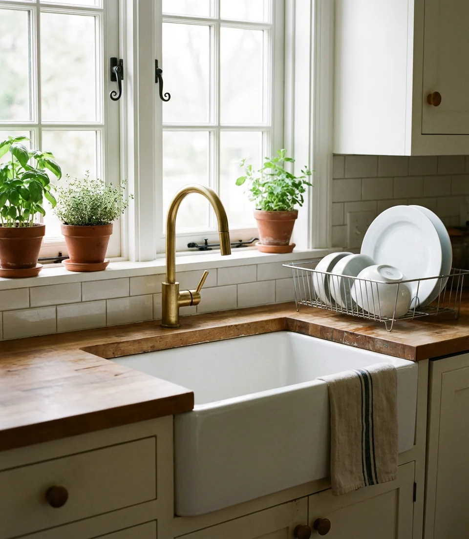 Farmhouse Sink as the Kitchen's Focal Point 1