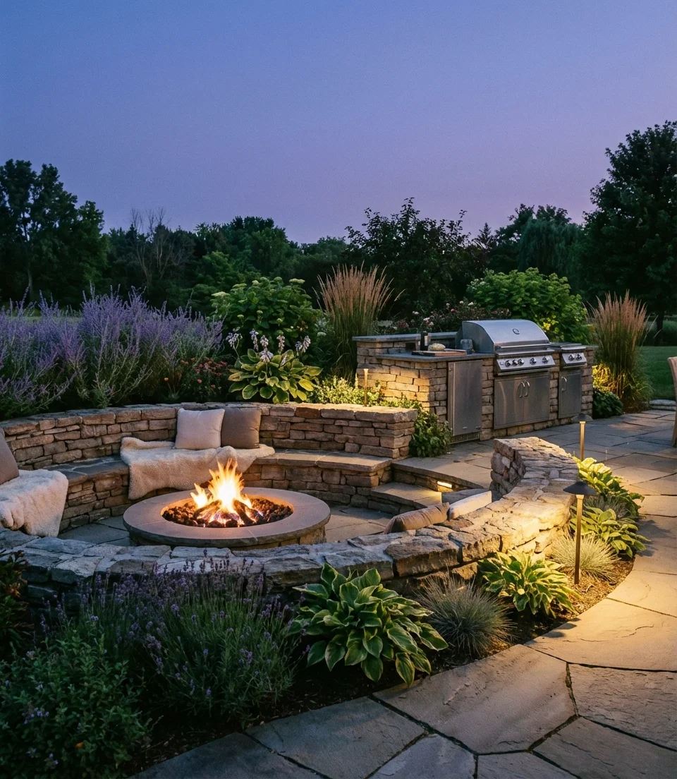 Fire Pit Kitchen Combo 2