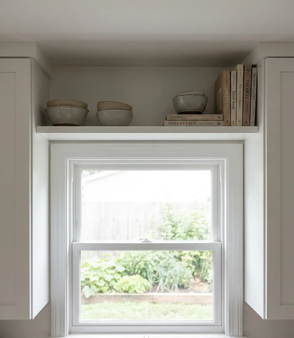 Floating Shelves Above Windows 1