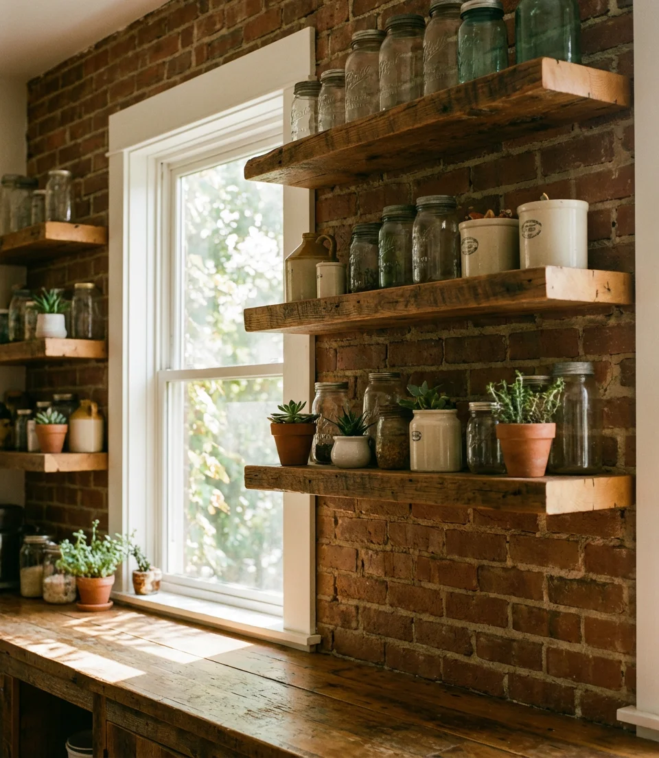 Floating Shelves Above Windows 2