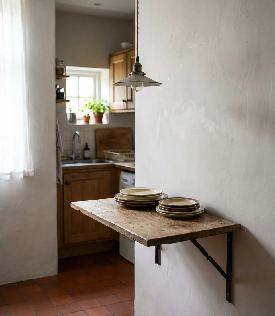 Fold-Down Dining Table Extension 2