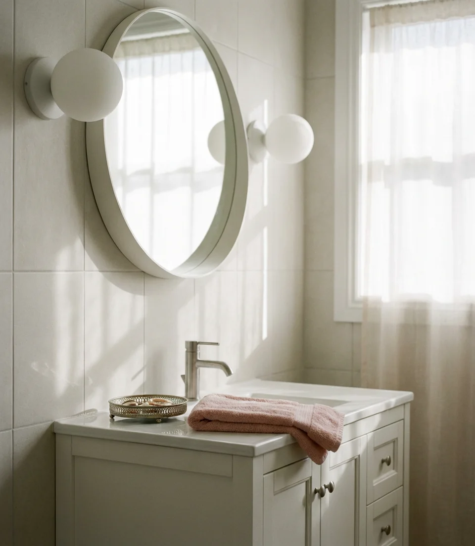 For Teen Girl Bathroom with Statement Lighting 1