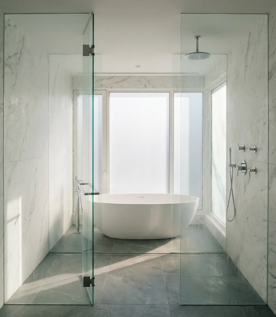 Full Glass Master Bath Wet Room 1