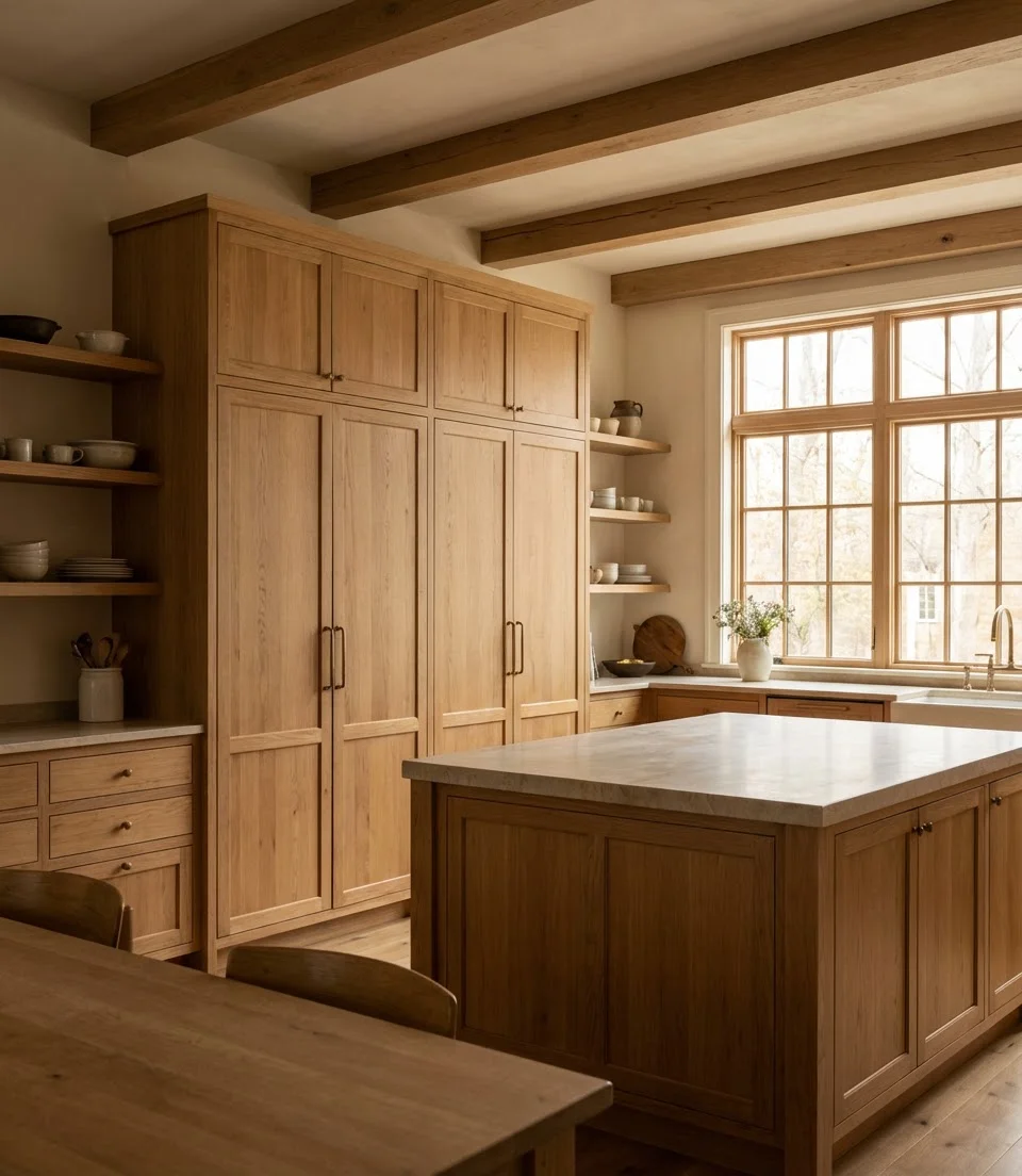 Full Oak Kitchen Floor to Ceiling Wood Warmth 1