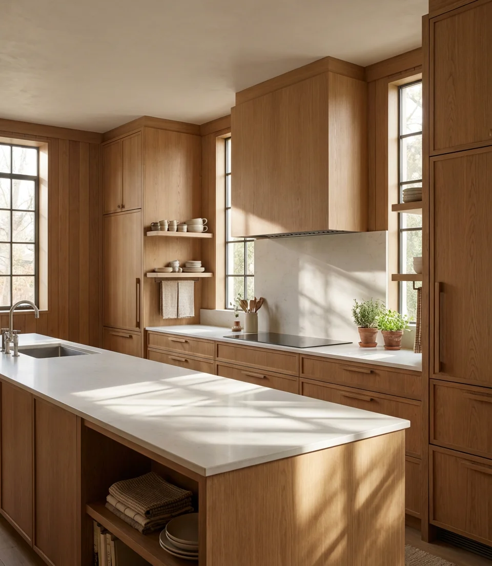 Full Oak Kitchen Floor to Ceiling Wood Warmth 2